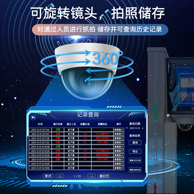 ESC-6001D雙彩屏拍照手機(jī)探測(cè)門